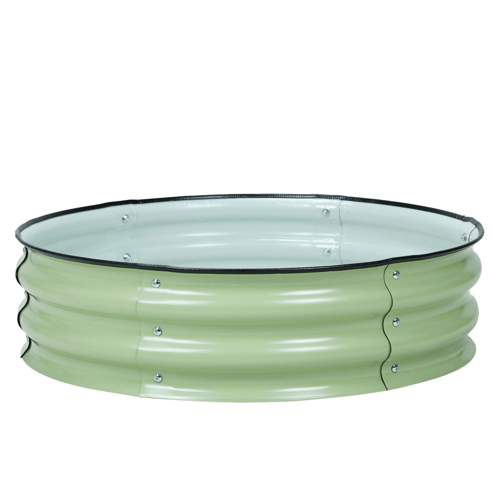 9'' Tall Raised Garden Bed 30'' Round - Outdoor Garden Planter Box Aoodor